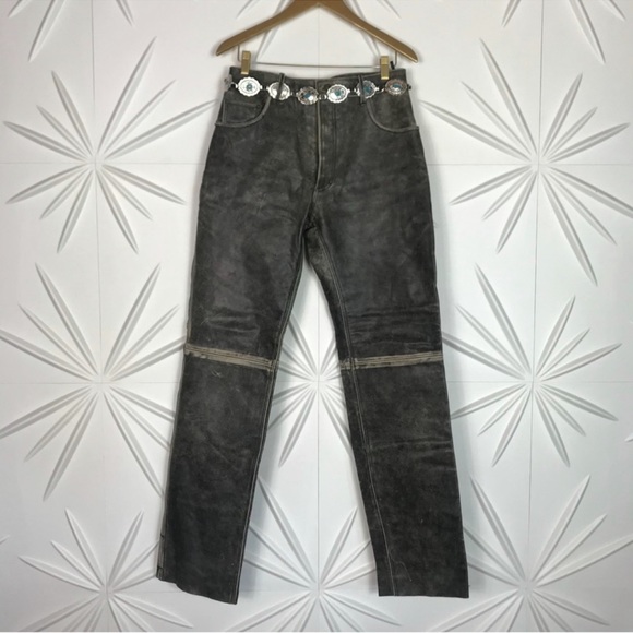 Jim Morrison Style Leather Pants & Shirt Size: Large, Pants Size: 34 x 34 - Picture 6 of 17